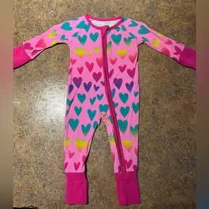 0-3 Little Sleepies Ombré Hearts Zippy
